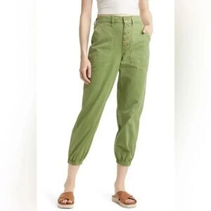 MADEWELL *Flawed* Army Green Griff Pull On Tapered Cargo Crop Jogger Pants 24